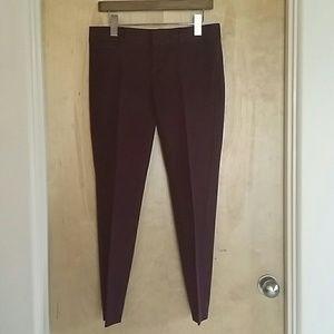 Wine Colored Ankle Pants from Banana Republic