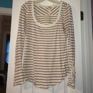 Long sleeve striped blouse
