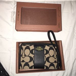 Coach zip around phone wallet