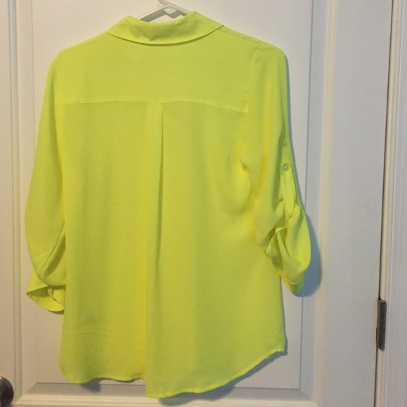 Neon Yellow Blouse from Express - Picture 3 of 3