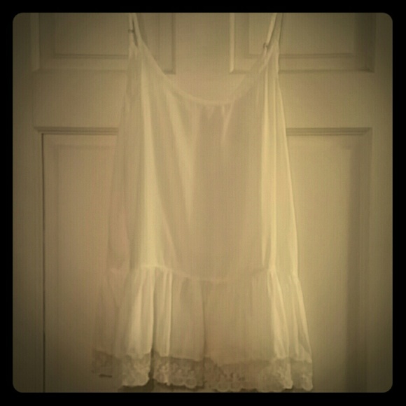 BP White Lace Layering Cami Size Large NWOT