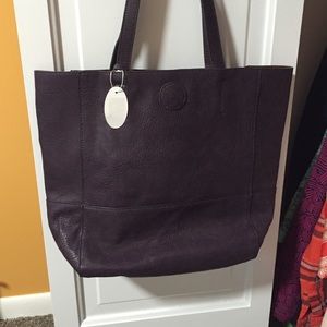 Dark purple tote bag