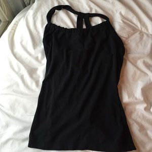 Black workout tank top
