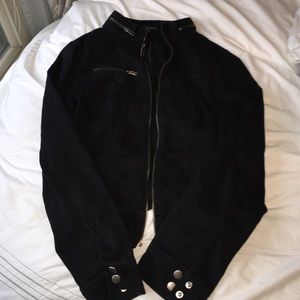 Black jean jacket