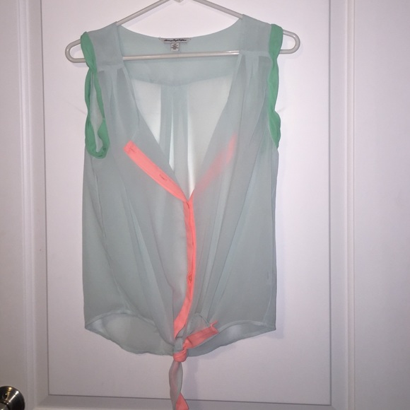 American Eagle. Sheer tank top. - Picture 1 of 3