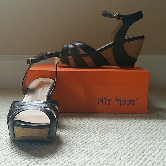 Miz Mooz Funky Cork Heel Wedge Shoes