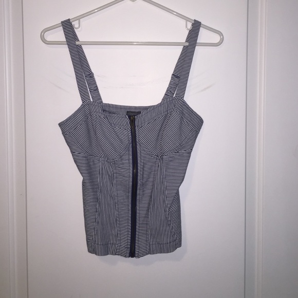 Kendall & Kylie zip up, striped tank. - Picture 1 of 4