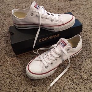 White low-top converse