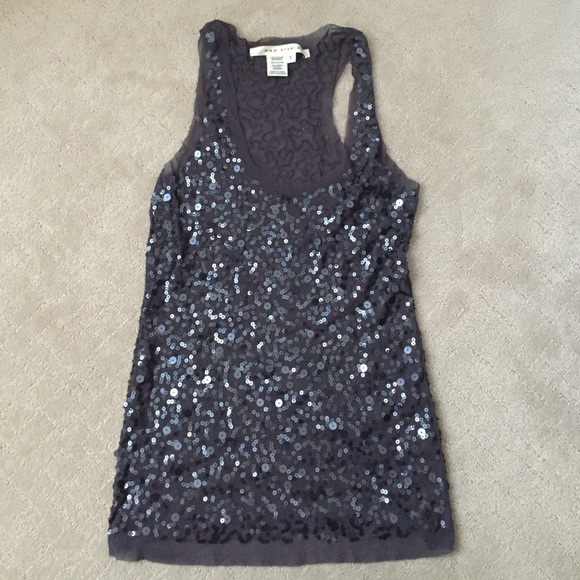 Max studio sequin top