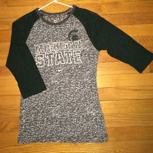 Nike Michigan State University baseball tee.