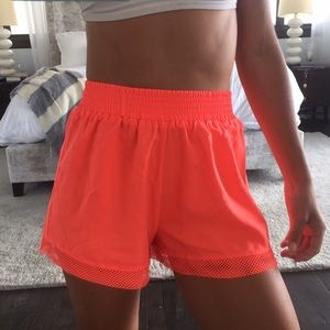 Orange high waisted shorts