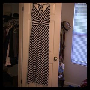 Navy and white stripe Maxi dress