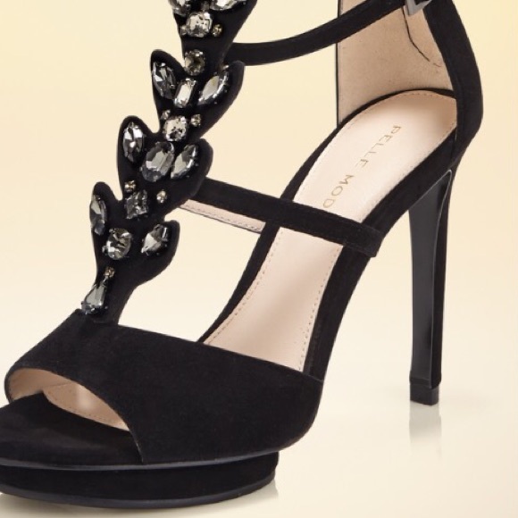 Sale 🎉Pelle Moda 💋Jeweled Black Sandal💋 - Picture 2 of 7