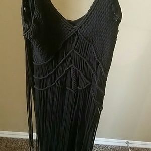 Very cool black boho floor length dress