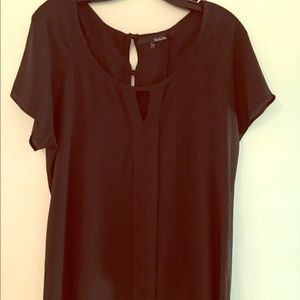 Black short-sleeve blouse from Nordstrom