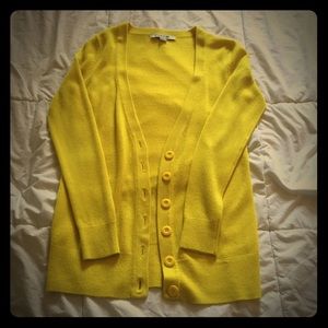 Bright yellow F21 cardigan