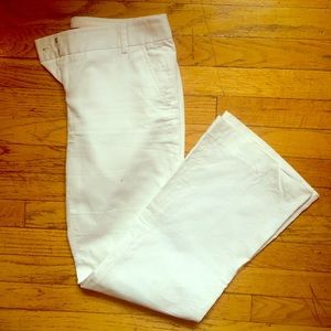 J. Crew City Fit White Pants