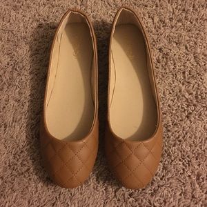 Quilted Brown Ballerina Flats