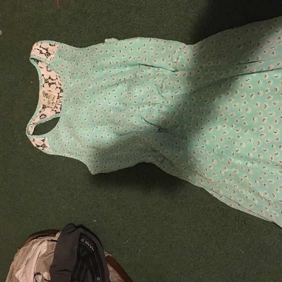 Long to short mint green dress