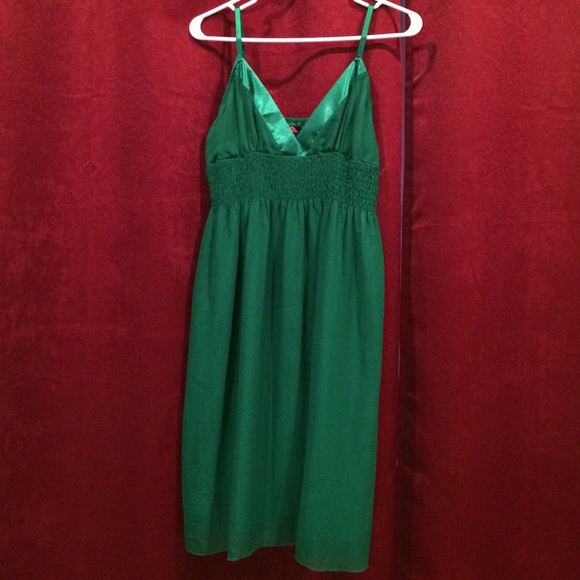 Green summer dress.