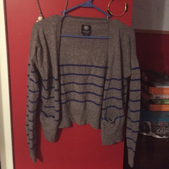 American eagle Grey and blue cardigan (M)