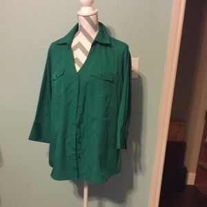 Green button down blouse, Cato 18/20