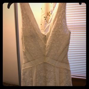 BCBG white beaded lace dress
