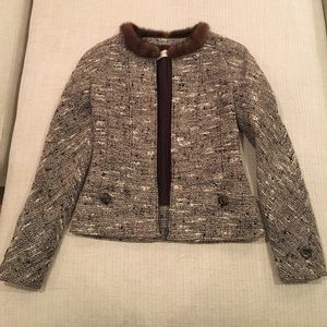 Valentino Mink collar Blazer