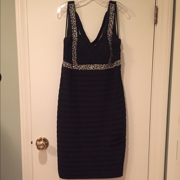 Chic black knee length dress