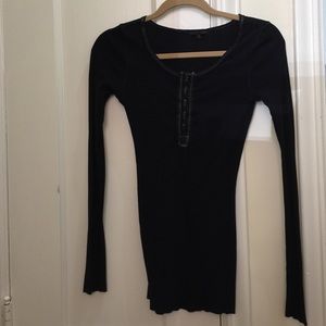 Black Henley T-Shirt