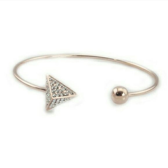 ⭐14k Rose Gold Czech Crystal Spike | Pave Bracelet - Picture 2 of 3