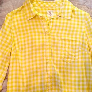 Boyfriend yellow flannel Gap button down