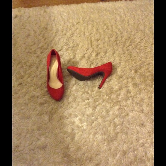 Suede Red Stilletoes