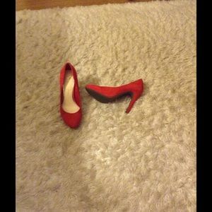 Suede Red Stilletoes