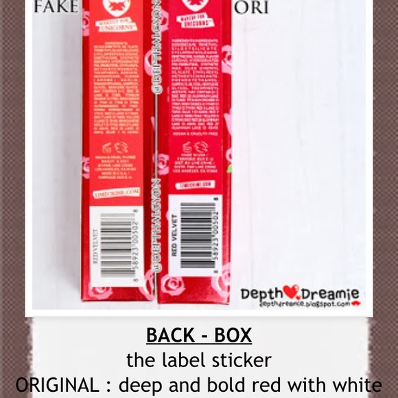 How to tell Authentic Lime Crime from Fakes - Picture 2 of 4