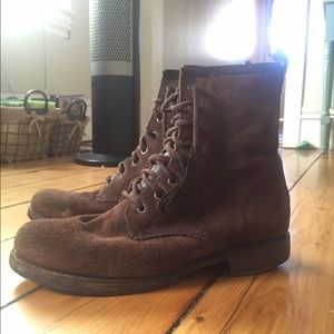 Frye Veronica combat suede boot