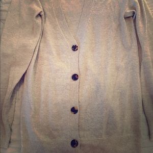 Cream v-neck J. Crew cardigan sweater