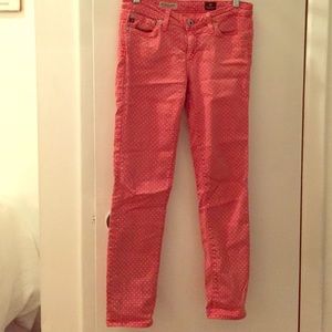 AG Stevie Ankle Polka Dot Pants Sz 25