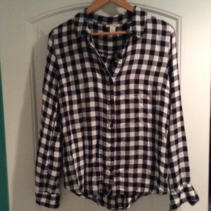 Black and white button up