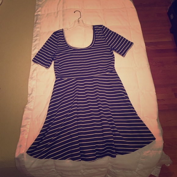 Blue and white striped dress. Size XL
