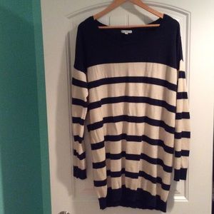 Long navy stripe Gap sweater