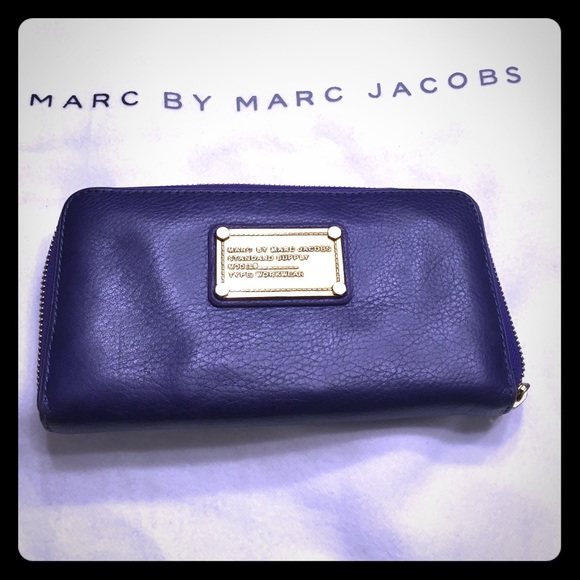 Purple Leather Marc by Marc Jacobs zip wallet