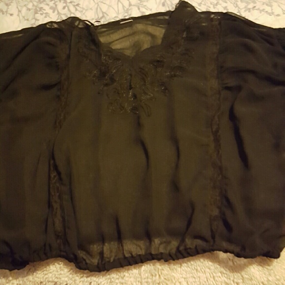 black sheer shirt.reduced