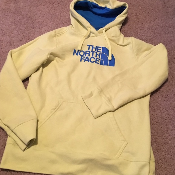 blue north face sweatshirt