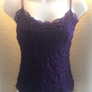 Purple lace tank from charlotte russe size large