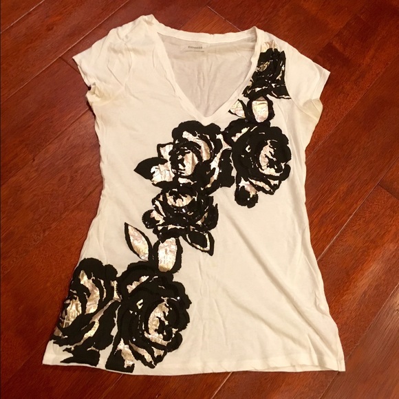 Express cream v neck