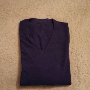 Mens Express navy v neck sweater