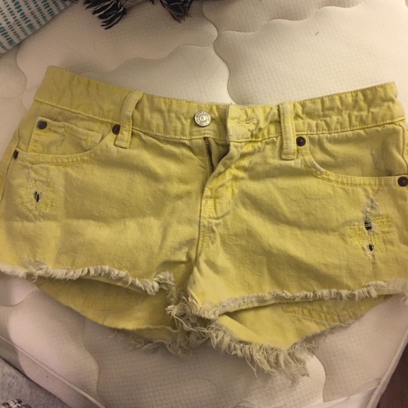 Ralph Lauren yellow jean shorts