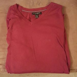 Mens Banana Republic xl v neck sweater in red