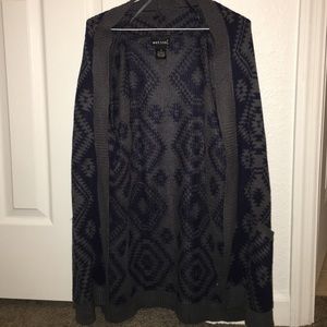 Gray and navy cardigan